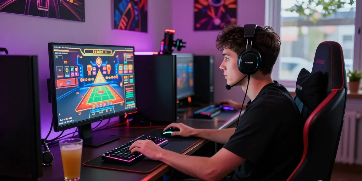 Tampilan permainan online dengan Link LUXURY777, pemain terlibat di ruang gaming modern.