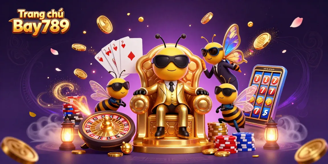 Experience the excitement at Trang chủ Bay789 with vibrant games and dynamic characters in a captivating casino scene.