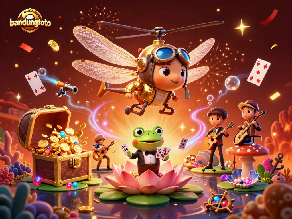 Experience vibrant fun at bandungtoto with exciting casino games in a magical underwater scene.