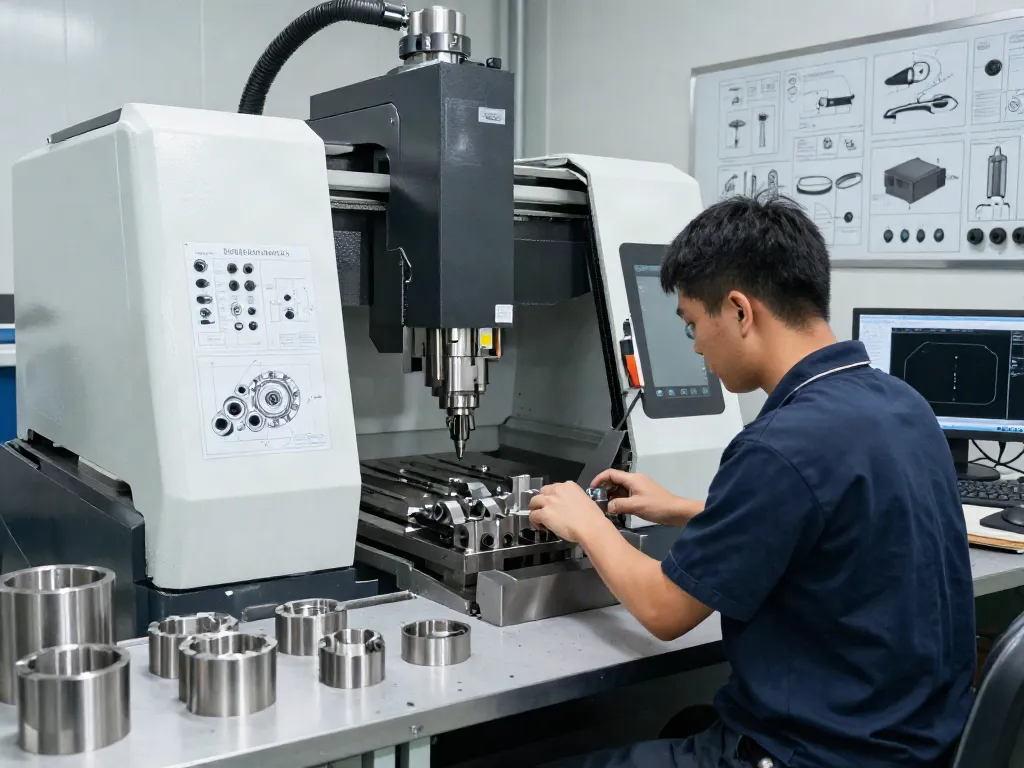 CNC stainless steel parts suppliers showcasing precision machining in a high-tech workshop.