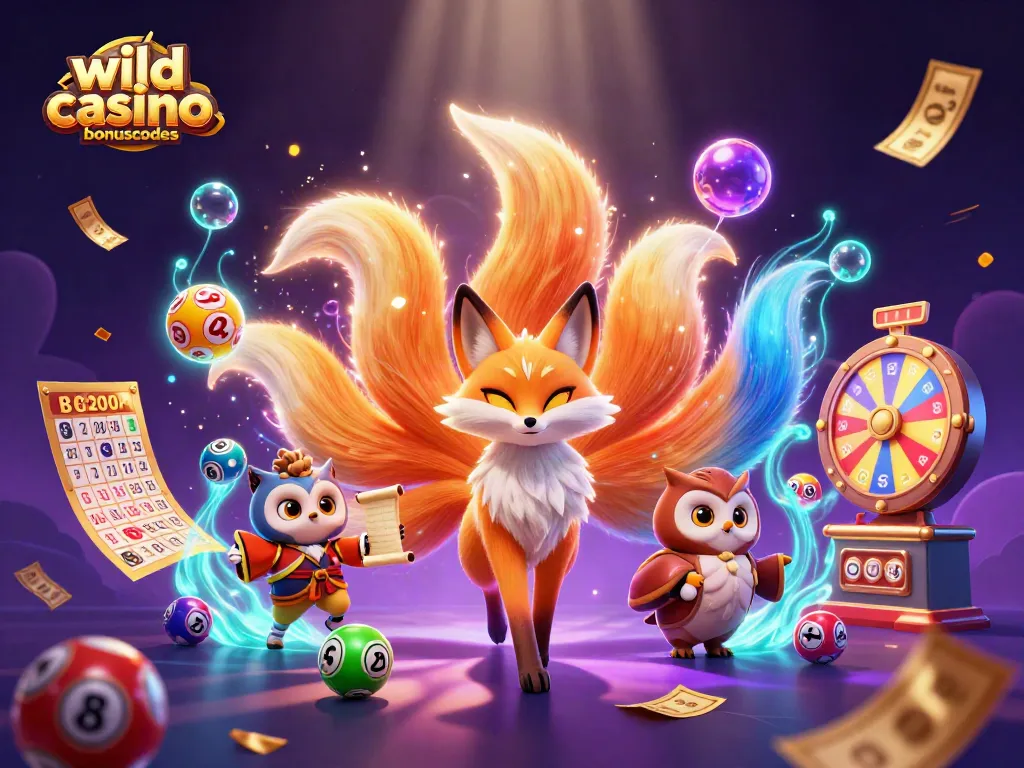 Experience wildcasinobonuscodes through vibrant animations of colorful balls and casino elements