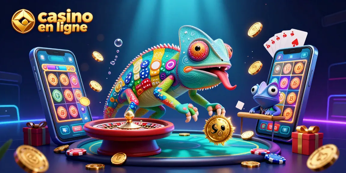 Découvrez les jeux passionnants du casino en ligne avec un caméléon accueillant.