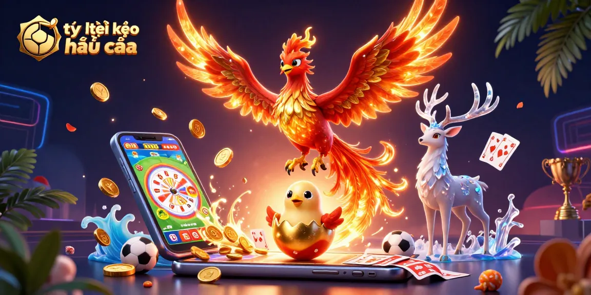 Bettors exploring tỷ lệ kèo nhà cái with dynamic illustrations of sports betting games, showcasing excitement.