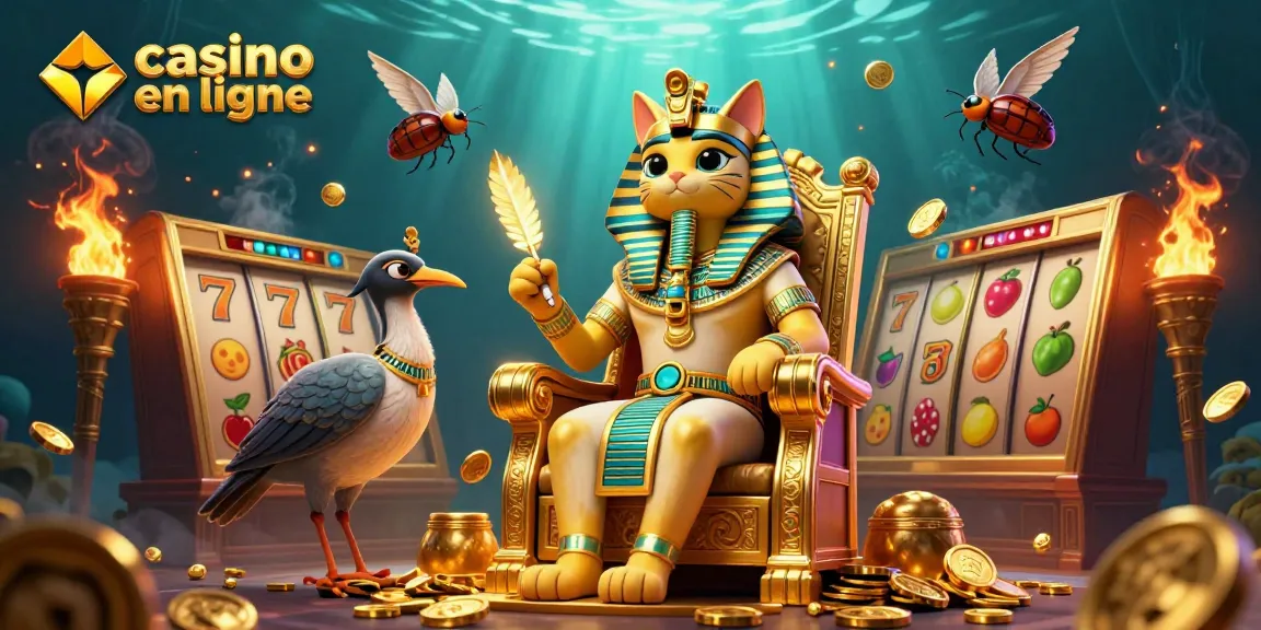 Jouez au casino en ligne avec notre pharaon égyptien et des symboles de jackpot