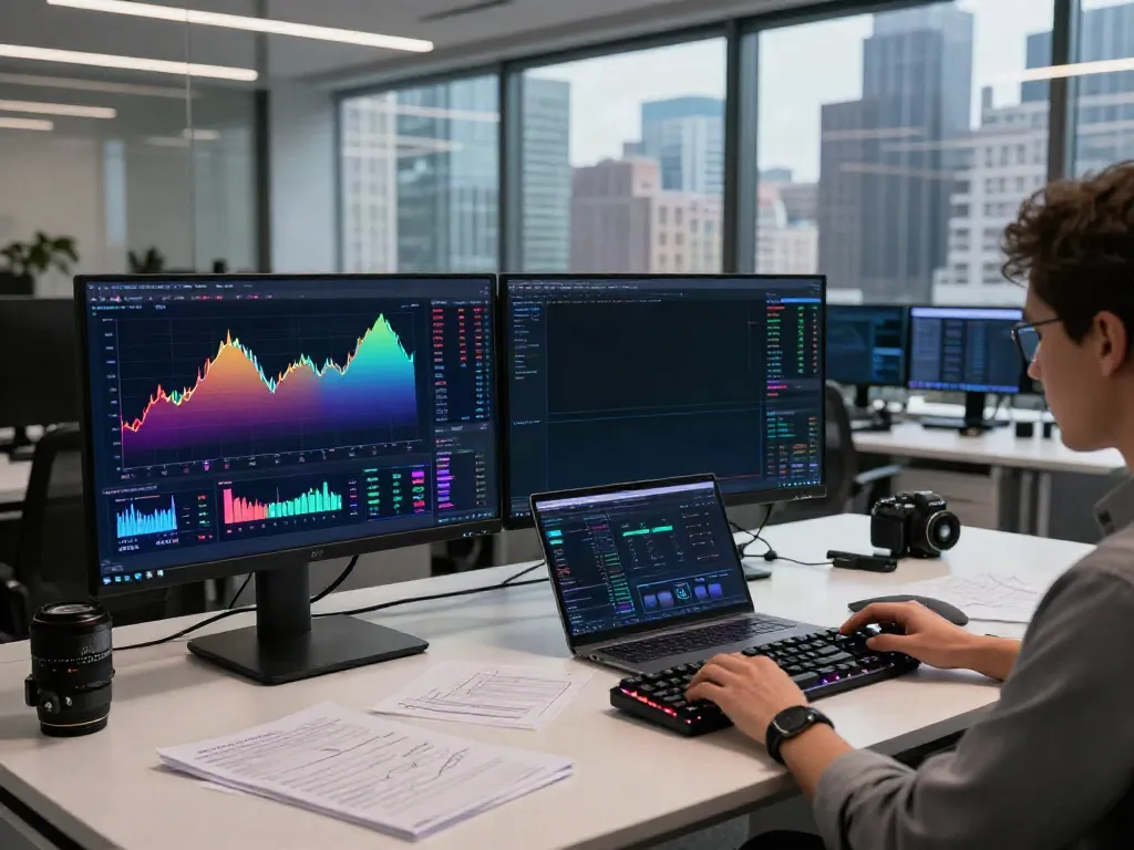 Dynamic trading workspace displaying real-time 外汇API data alongside advanced trading tools and metrics.