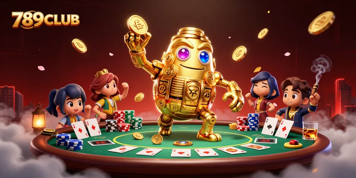 Experience 789CLUB adventures with a dynamic golden golem and exciting poker action.