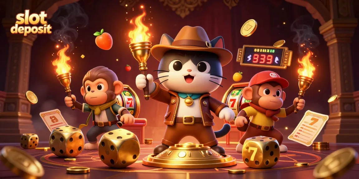 Permainan slot deposit dengan simbol keberuntungan yang menarik dan aksi menarik lainnya di kasino online.