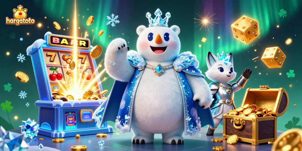 Engage with hargatoto's thrilling jackpot experience featuring a magical ice king and enchanting slot elements.