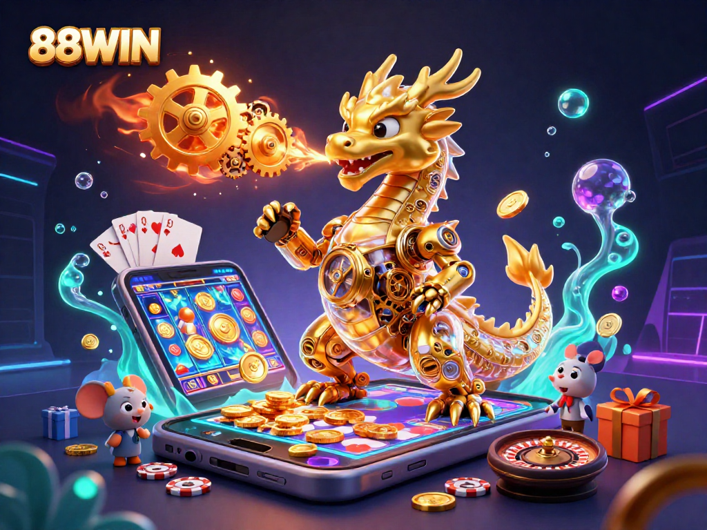 Experience excitement with 88WIN and immersive slot action, featuring colorful games and golden rewards.