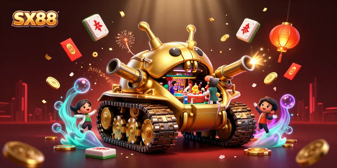 SX88 captures the excitement of casino gaming in a vibrant 3D illustration, showcasing a unique beetle-themed casino.