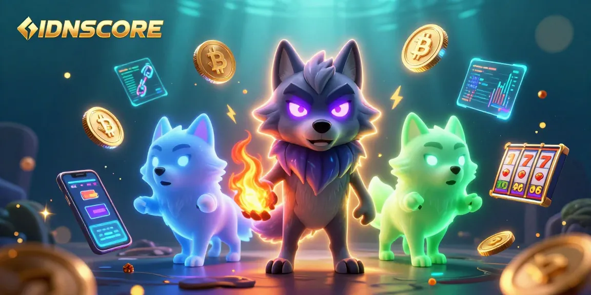 Spin the reels at IDNSCORE while engaging with ghostly wolves and crypto elements.
