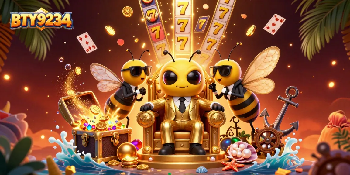 Experience dynamic casino action with BTY9234's thrilling 3D bumblebee mob boss illustration.