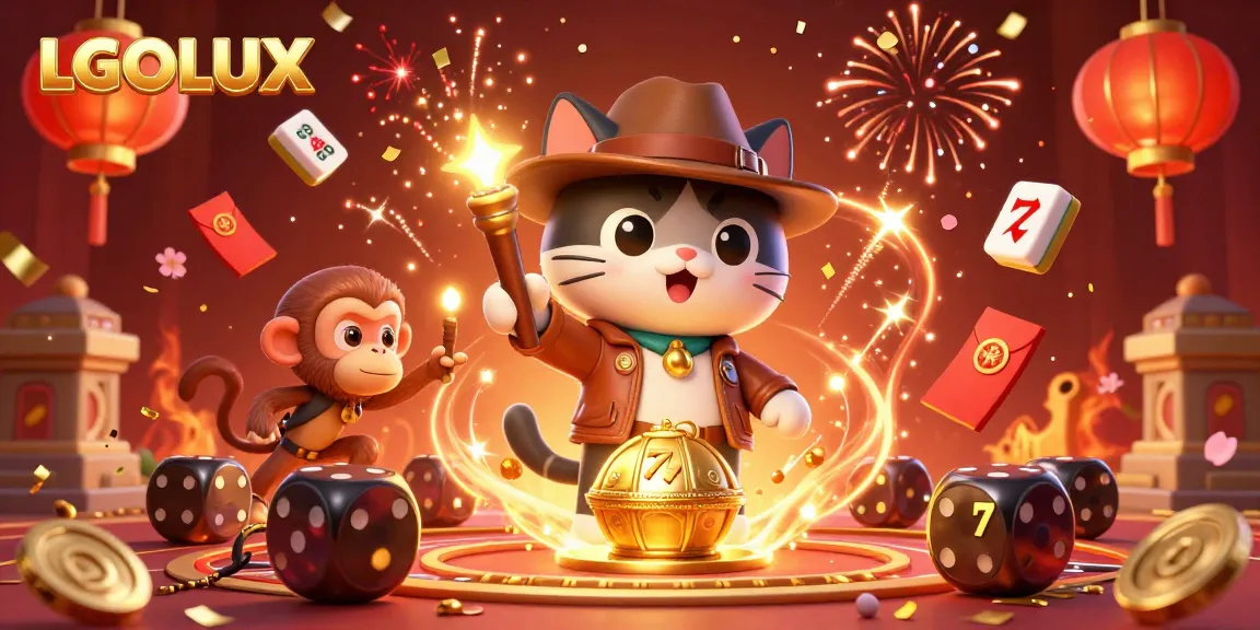 Experience exhilarating gameplay at LGOLUX with a thrilling casino adventure illustration showcasing golden artifacts and rich gaming elements.
