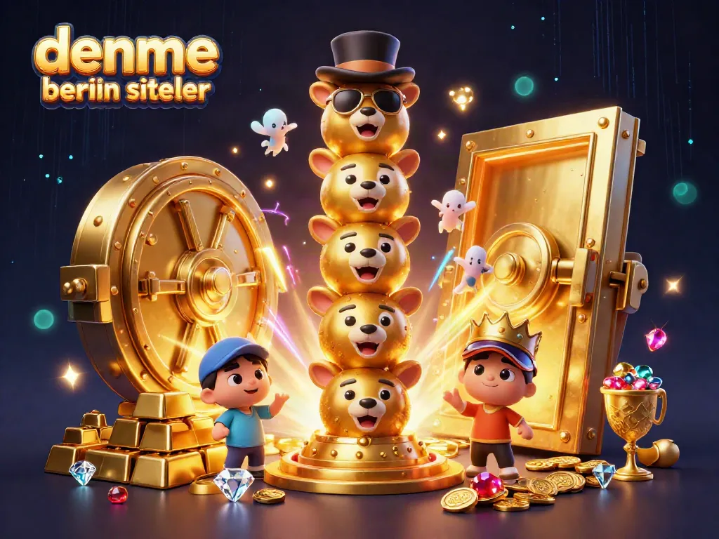 Engage with deneme bonusu veren siteler featuring vibrant casino elements and a dynamic totem pole.