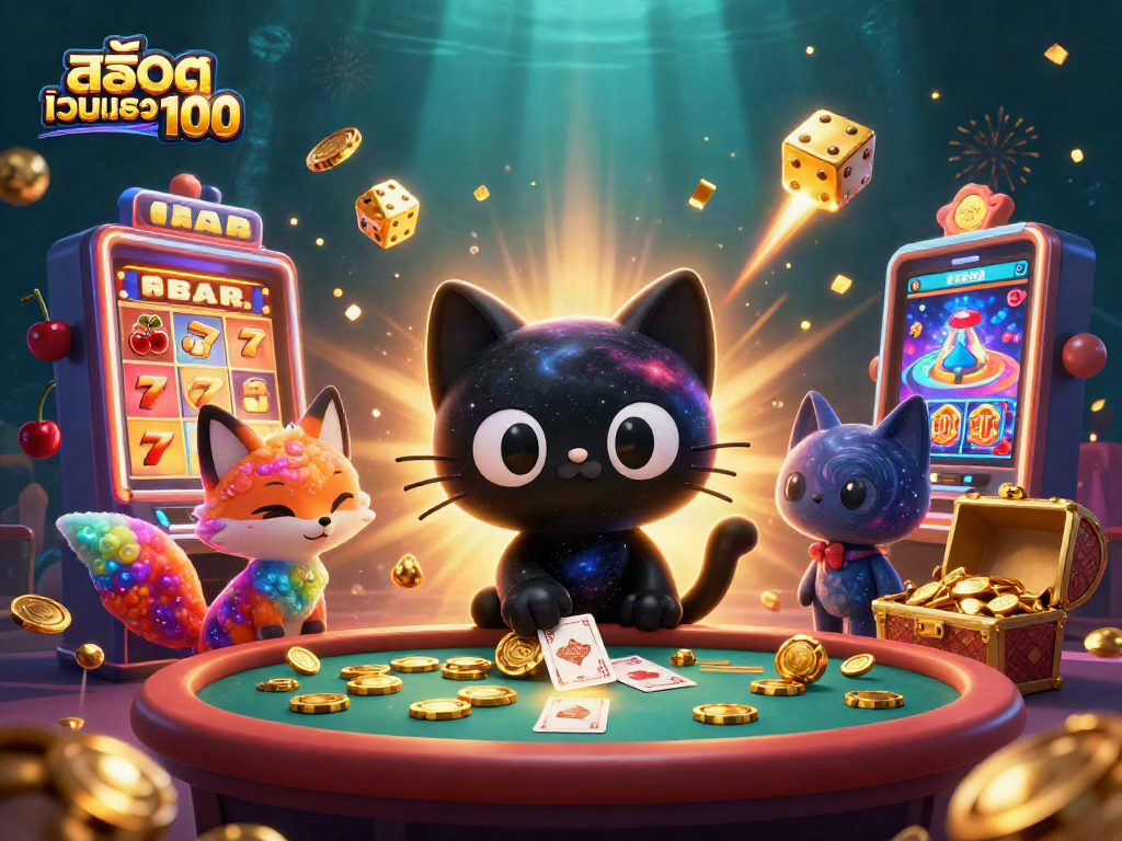 Engage in the cosmic slots experience with สล็อตเว็บตรง100 at a vibrant casino table.