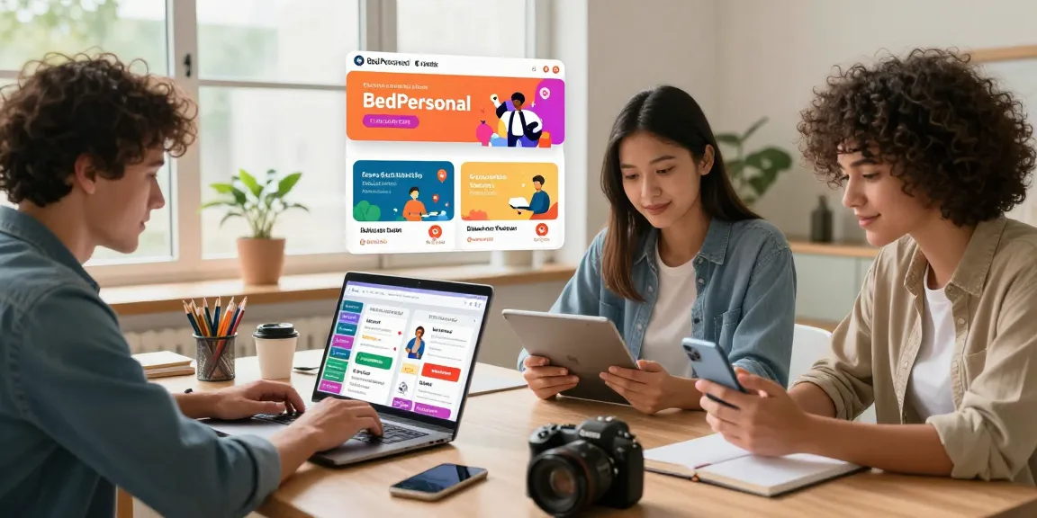 Engaging scene of users interacting with BedPersonal, a trusted local classifieds platform.
