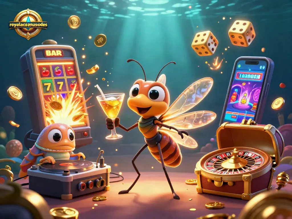 Engage with royalacebonuscodes through a lively casino scene filled with dynamic gaming elements.