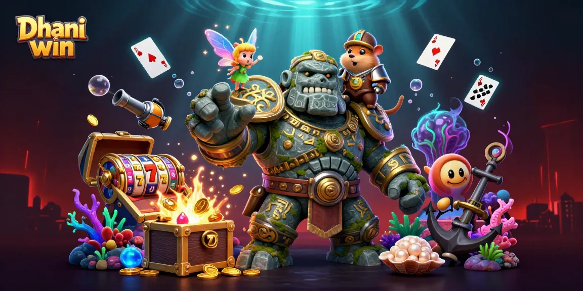 Dive into excitement with the Dhani win platform, showcasing thrilling slot games and sparkling treasures.