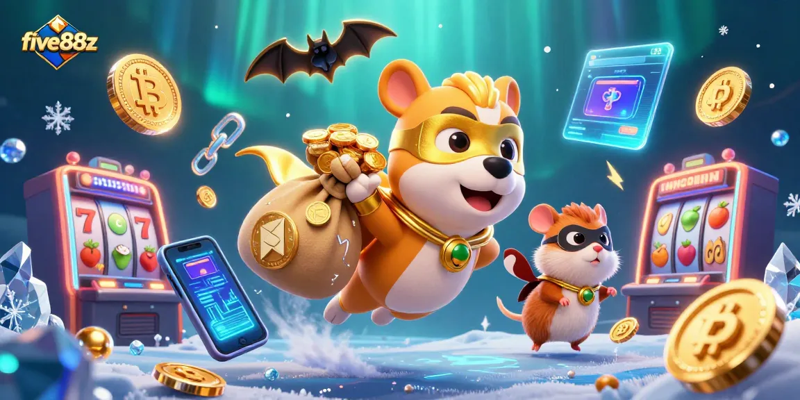 Engage with five88z and experience thrilling jackpots in this vibrant 3D casino scene.