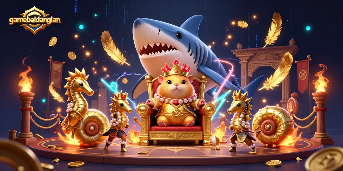 Play exciting games at gamebaidangian with a fierce golden hamster king and dynamic casino action.