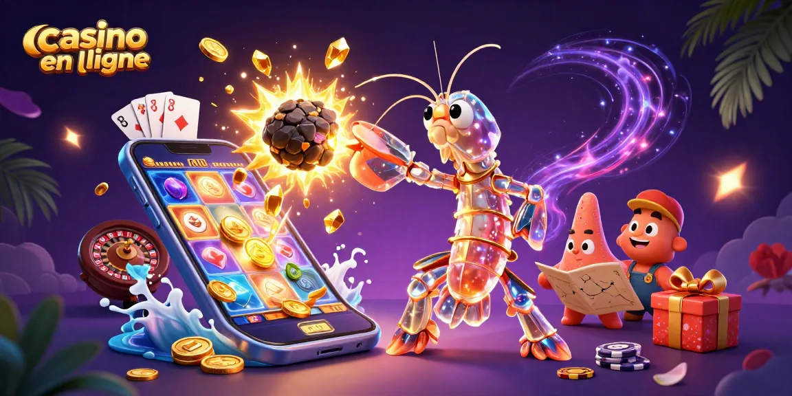 Jouez au casino en ligne avec une scène de samouraï galactique et un smartphone animé débordant de pièces d'or.