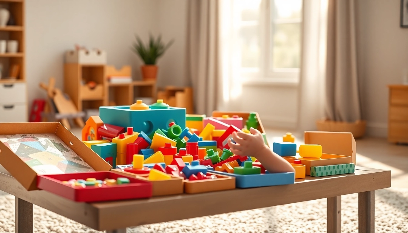 Playful arrangement of screen-free toys for kids; visit the website for top selection ideas.